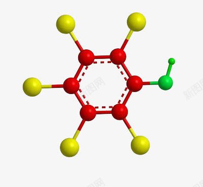 分子结构png免抠素材_88icon https://88icon.com 化学 红色 黄色