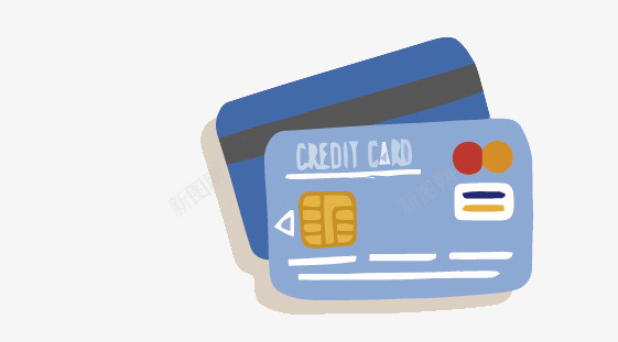 卡通银行卡png免抠素材_88icon https://88icon.com png图形 png装饰 卡通 蓝色 装饰 银行卡
