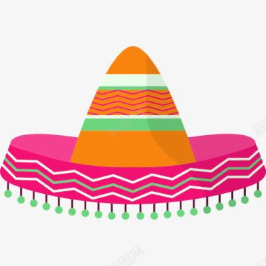 传统花墨西哥帽图标图标