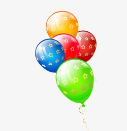 多彩清新气球装饰图案素材