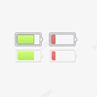 电池彩色电量图标图标