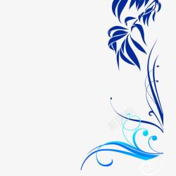 蓝花瓷效果的花纹素材