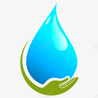 蓝色纹理水滴手垫商标logo图标图标