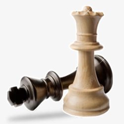 国际象棋黑白棋子素材