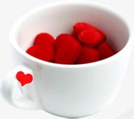 咖啡杯红色爱心可爱素材