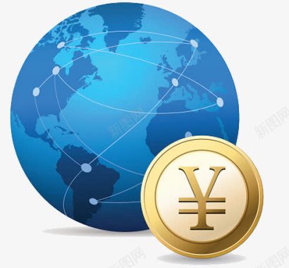 钱币全球购物标识图标图标