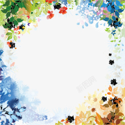 彩色花纹矢量图素材