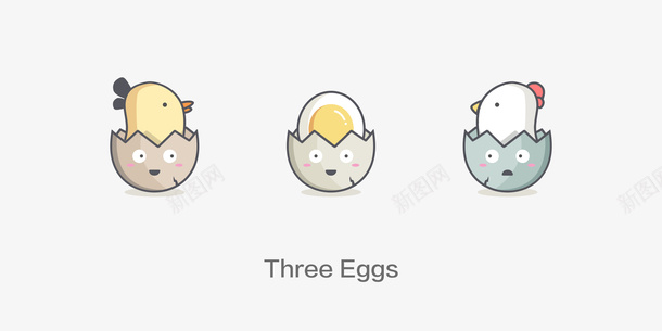 可爱鸡蛋图标图标