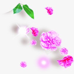 粉色梦幻花朵植物美景素材