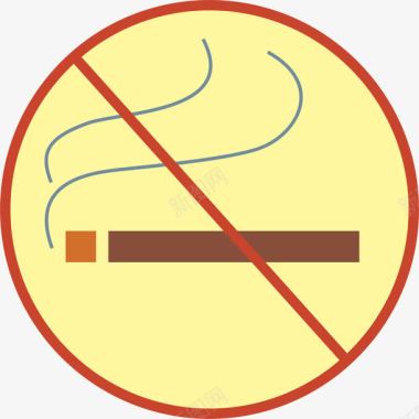 地图景区标志禁止吸烟图标图标
