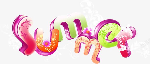 创意合成文字效果可爱summerpng免抠素材_88icon https://88icon.com summer 创意 可爱 合成 效果 文字