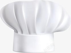一顶白色厨师帽子矢量图素材