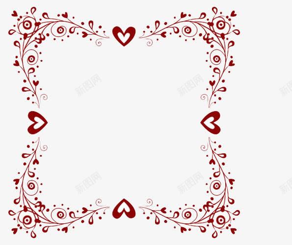 红色心形边框png免抠素材_88icon https://88icon.com 心 红色 边框