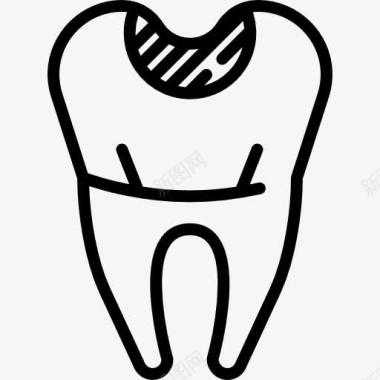 口腔医疗海报孔齿图标图标