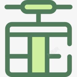 拥挤的交通电缆车舱图标高清图片