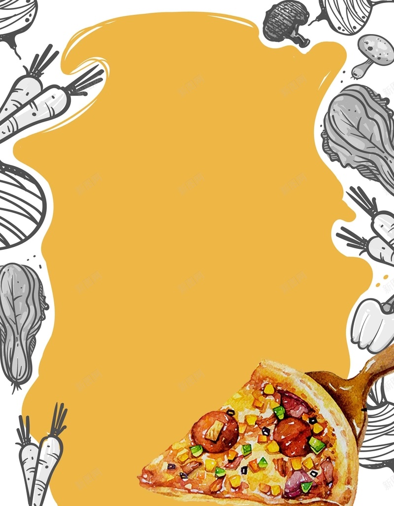 手绘风格美味披萨促销海报背景模板psd设计背景_88icon https://88icon.com 促销 宣传 手绘风格 披萨 海报 美味 美食 背景模板 西餐厅 餐饮