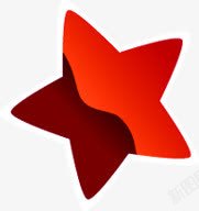红色的立体感五角星元素素材