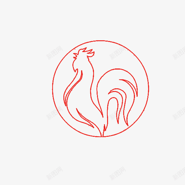 中国风格png免抠素材_88icon https://88icon.com 圆 简笔 线条 鸡