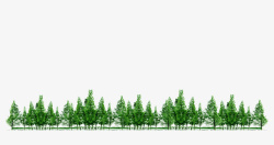 绿色简约树林装饰图案素材