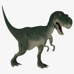 长尾巴恐龙泛绿色3D恐龙高清图片