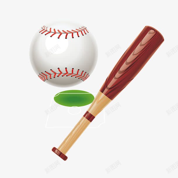 卡通棒球png免抠素材_88icon https://88icon.com 图案 棒球 球类运动 运动器材
