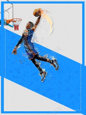篮球NBA打篮球海报背景模板背景
