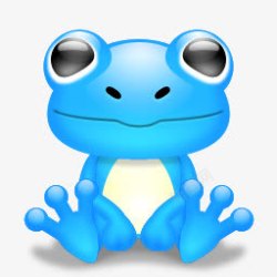 蓝色青蛙动物卡通素材