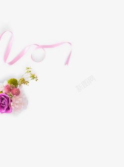 粉色玫瑰花束浪漫素材