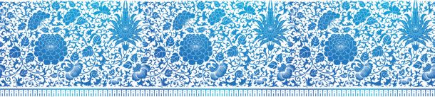 古典蓝色花卉花纹背景