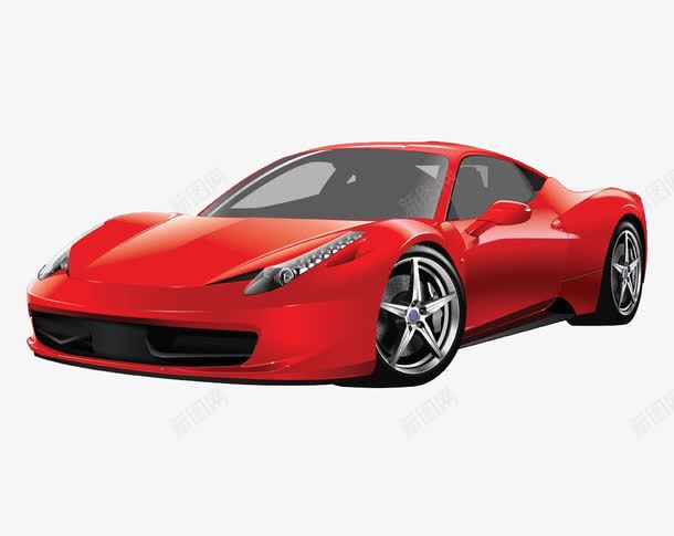 红色卡通跑车豪车png免抠素材_88icon https://88icon.com 免抠 卡通 素材 红色 豪车 跑车