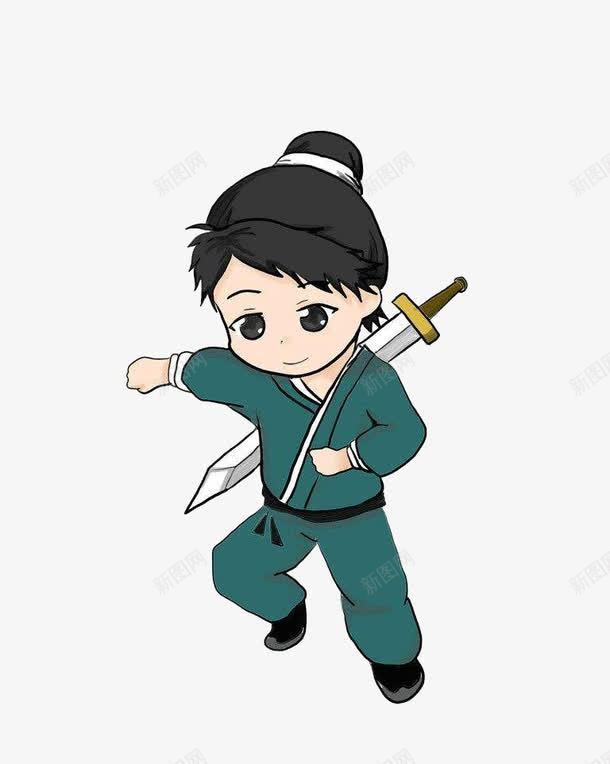 背剑少年png免抠素材_88icon https://88icon.com 古典 少年 手绘 武侠 武侠剪影 武侠古典 背剑