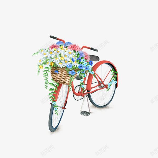 红色单车png免抠素材_88icon https://88icon.com 单车 红色 脚踏车 自行车