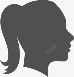 扎着辫子扎着辫子的卡通女孩图标高清图片