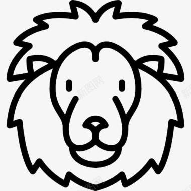 野生大型动物LionHead图标图标