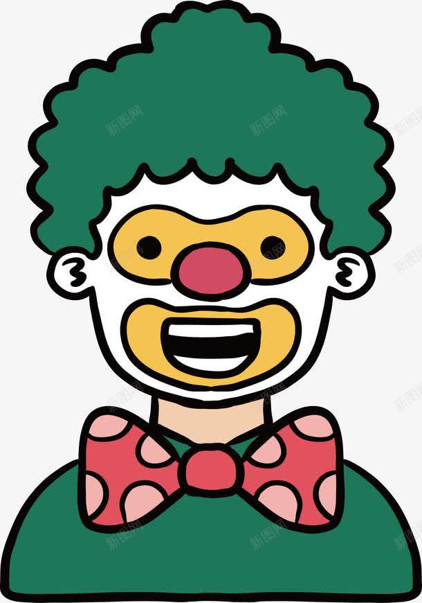 卡通小丑头像png免抠素材_88icon https://88icon.com joker 卡通小丑 小丑 手绘人物 手绘小丑 矢量png 绿色头发