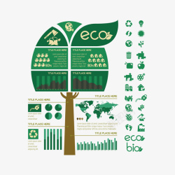 绿色环保信息图矢量图素材