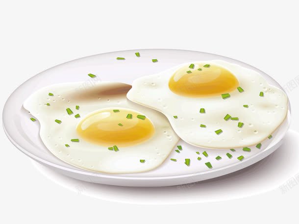 盘子里的鸡蛋png免抠素材_88icon https://88icon.com 吃的 白色的盘子 白色的食物 食品