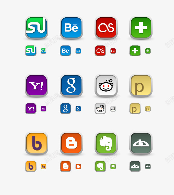 社交媒体标志psd免抠素材_88icon https://88icon.com 媒体标志 标志 软件标志