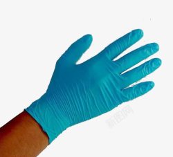 蓝色橡胶医用手套素材