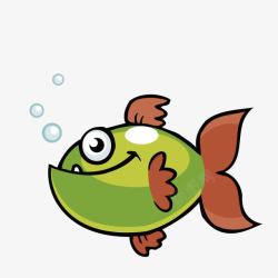 荷花鱼儿水中游手绘卡通鱼儿高清图片