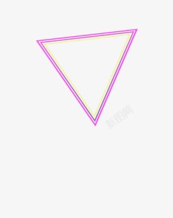 三角形彩色线条边框素材