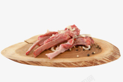 生鲜肉类砧板上的羊肉骨头实物素材