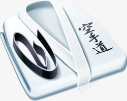 白色运动装空手道高清图片