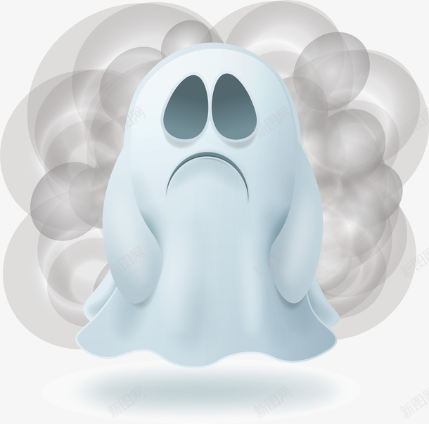 万圣节小鬼矢量图eps免抠素材_88icon https://88icon.com 万圣节小鬼矢量EPS素材 可爱被单 白色卡通小鬼 节日素材资 矢量图