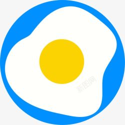早餐土鸡蛋荷包蛋icon图标高清图片