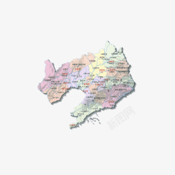 辽宁省地势地图素材