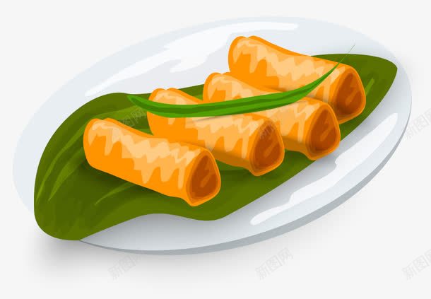 卡通中国点心春卷png免抠素材_88icon https://88icon.com 中国风 卡通 扁平 春卷 点心 简约