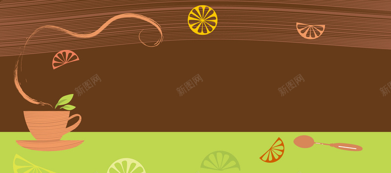 卡通咖啡背景矢量图背景