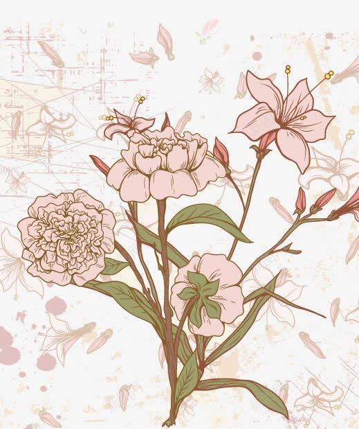 复古花朵底纹png免抠素材_88icon https://88icon.com 复古 底纹背景 花朵