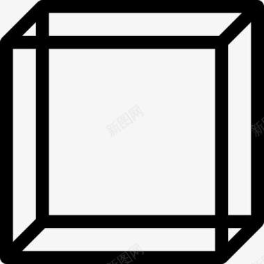 透明的立方体图标图标